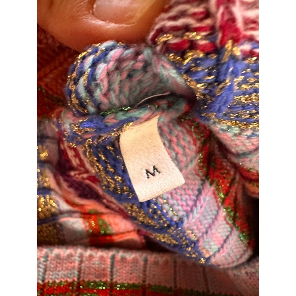 Authentic Gucci Striped Wool Sequenced Rainbow Collar Sweater Size Medium - Picture 7 of 9